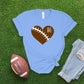 Heart Football CUSTOM T-shirt