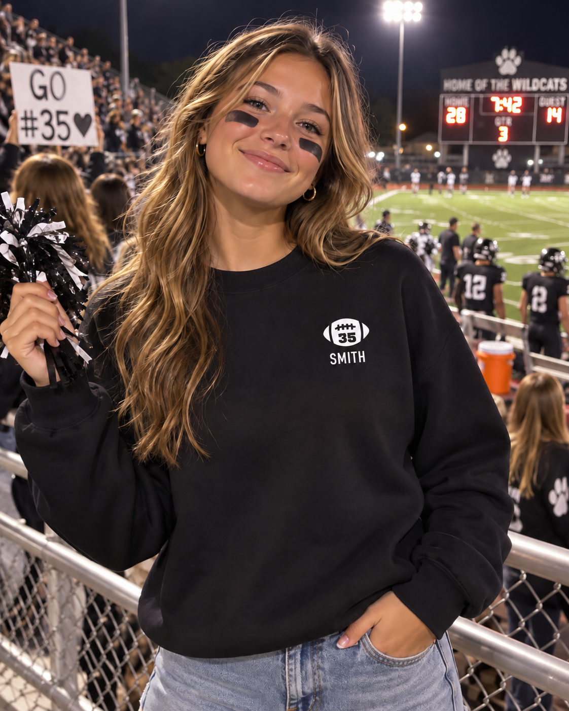 Football Jersey Adult Sweatshirt - Custom