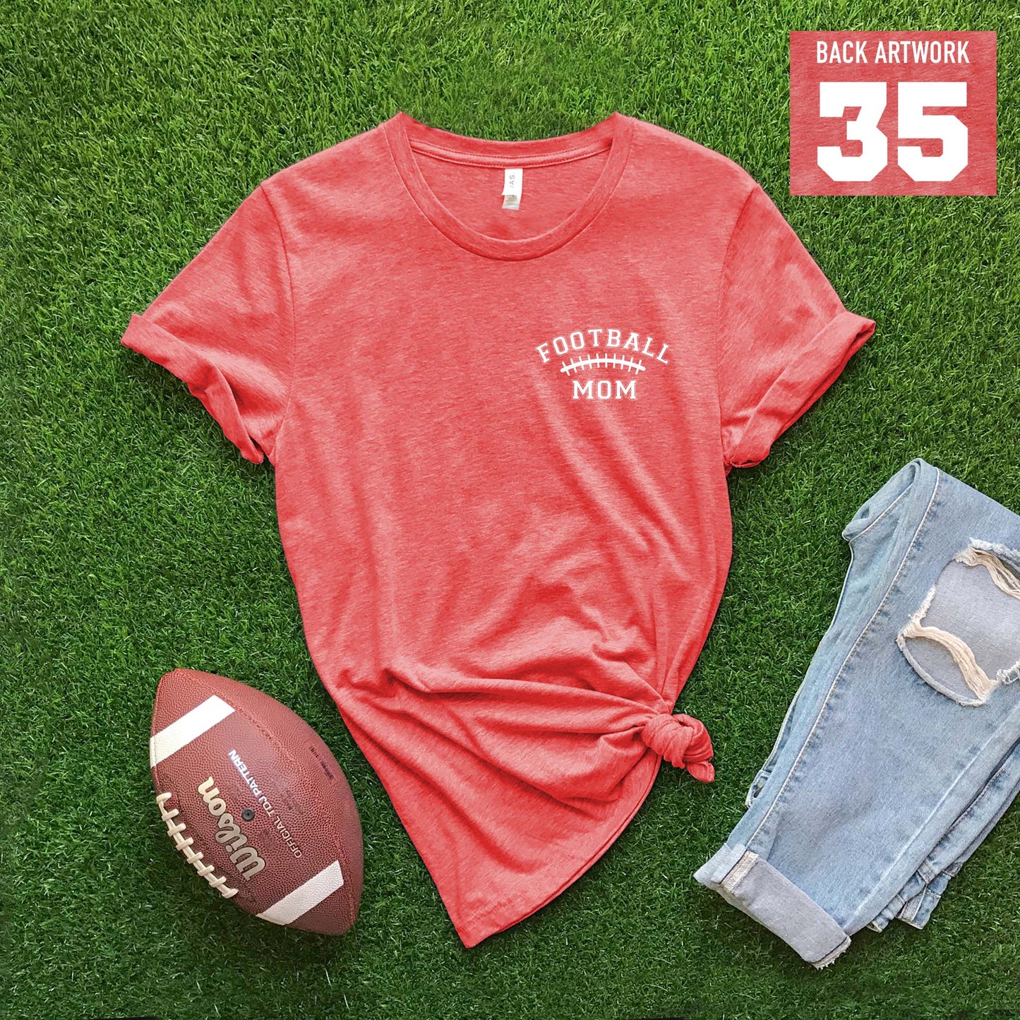 Football Laces Mom Custom T-shirt