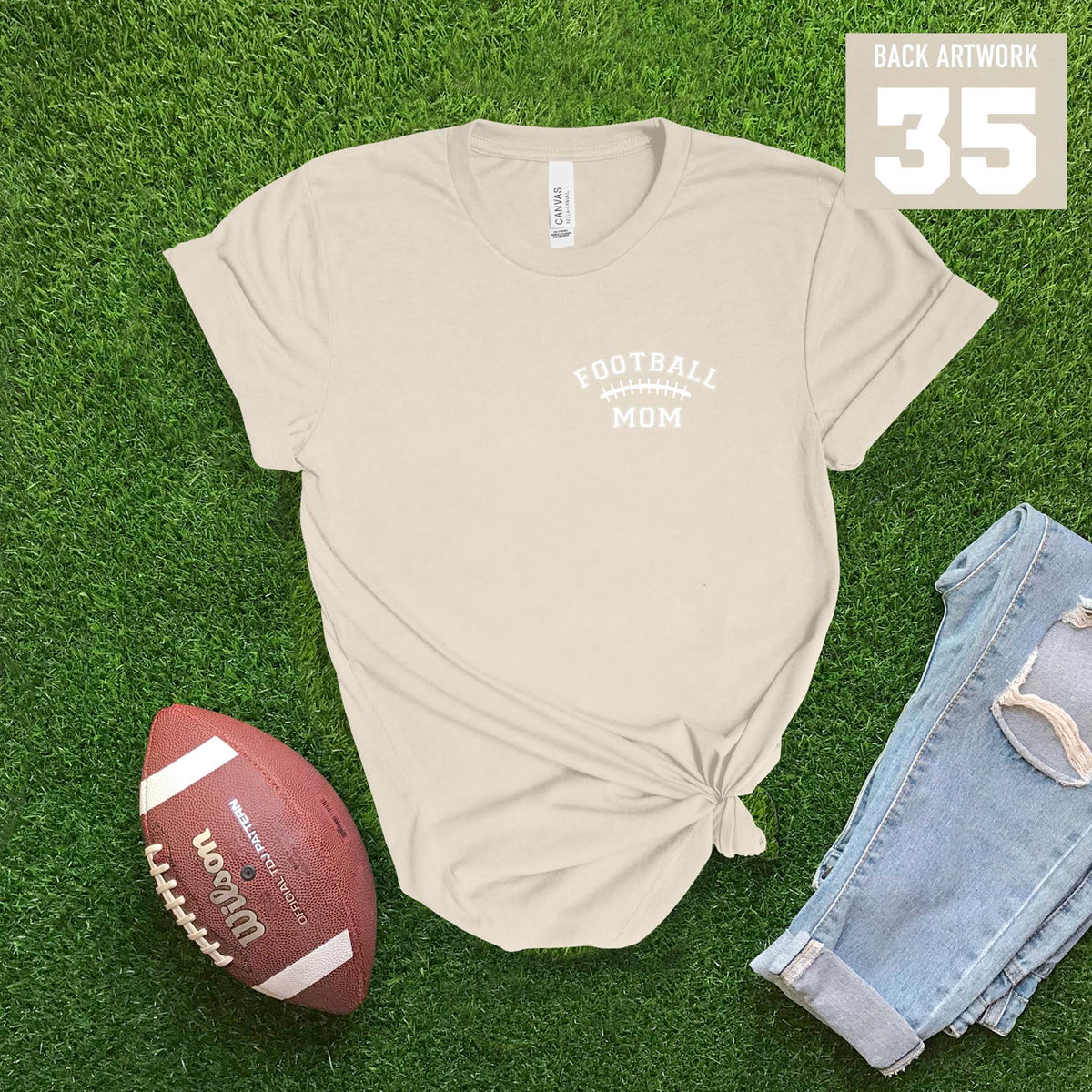 Football Laces Mom Custom T-shirt