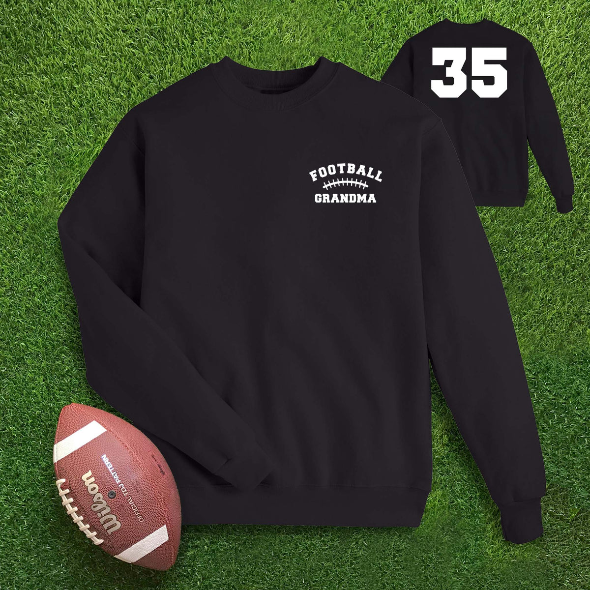 Football Laces Grandma Custom Sweatshirt