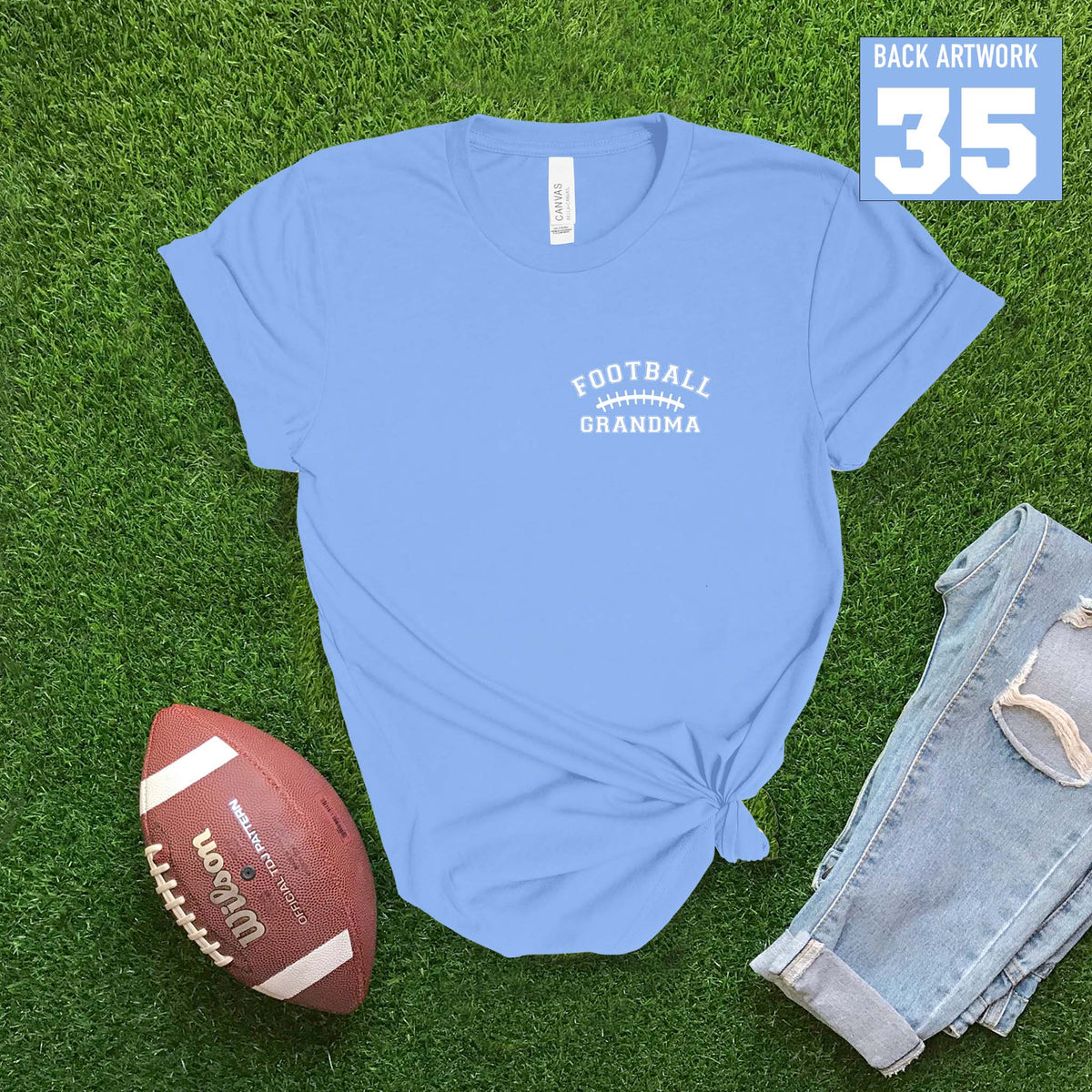 Football Laces Grandma Custom T-shirt