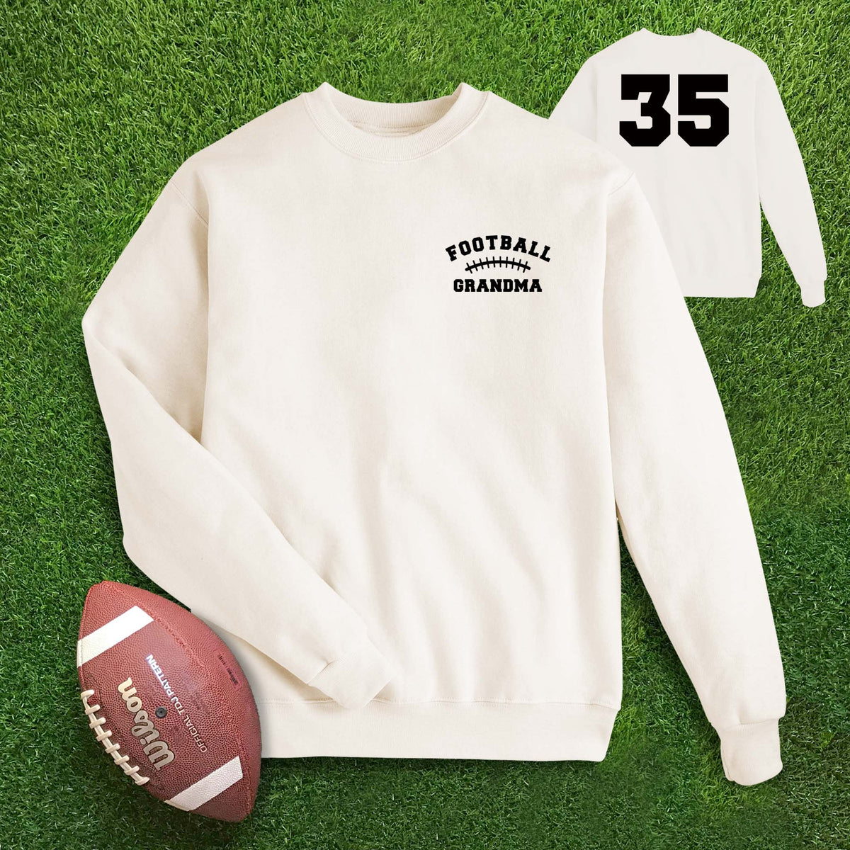 Football Laces Grandma Custom Sweatshirt