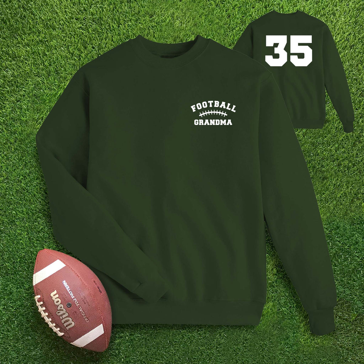 Football Laces Grandma Custom Sweatshirt