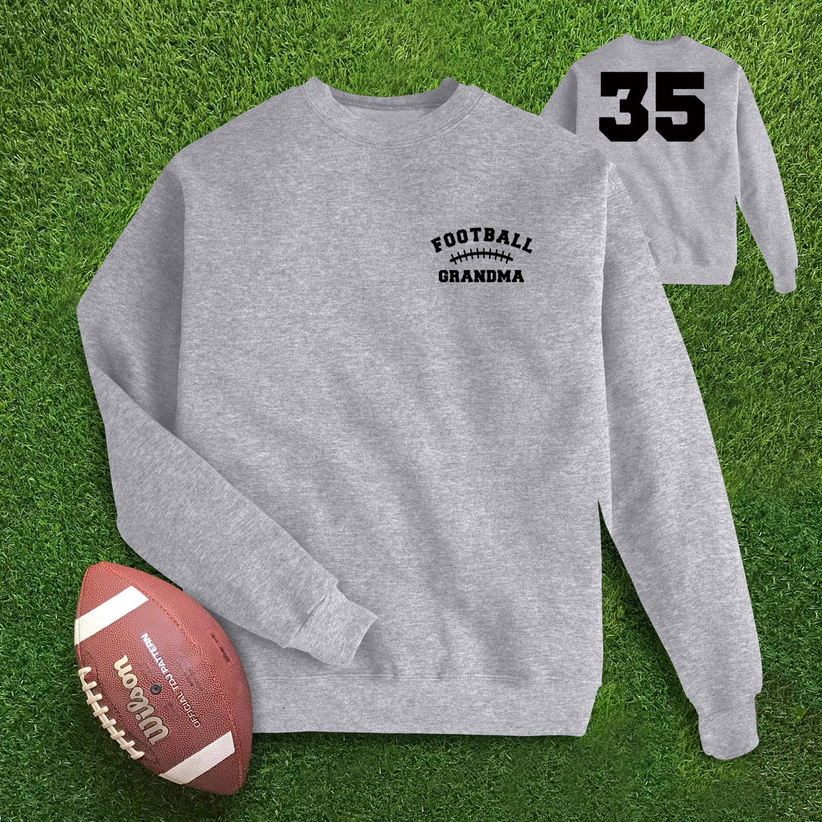 Football Laces Grandma Custom Sweatshirt
