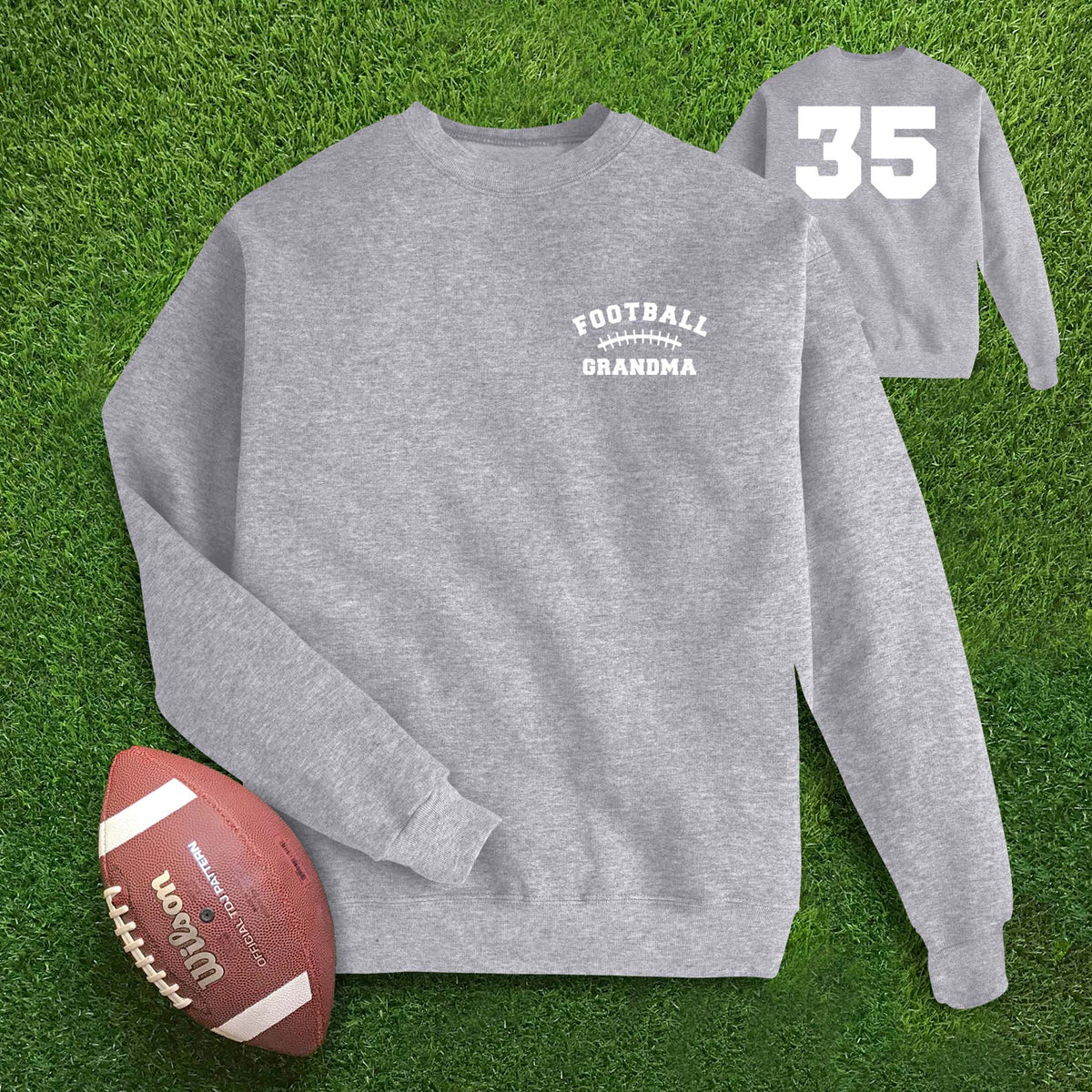 Football Laces Grandma Custom Sweatshirt