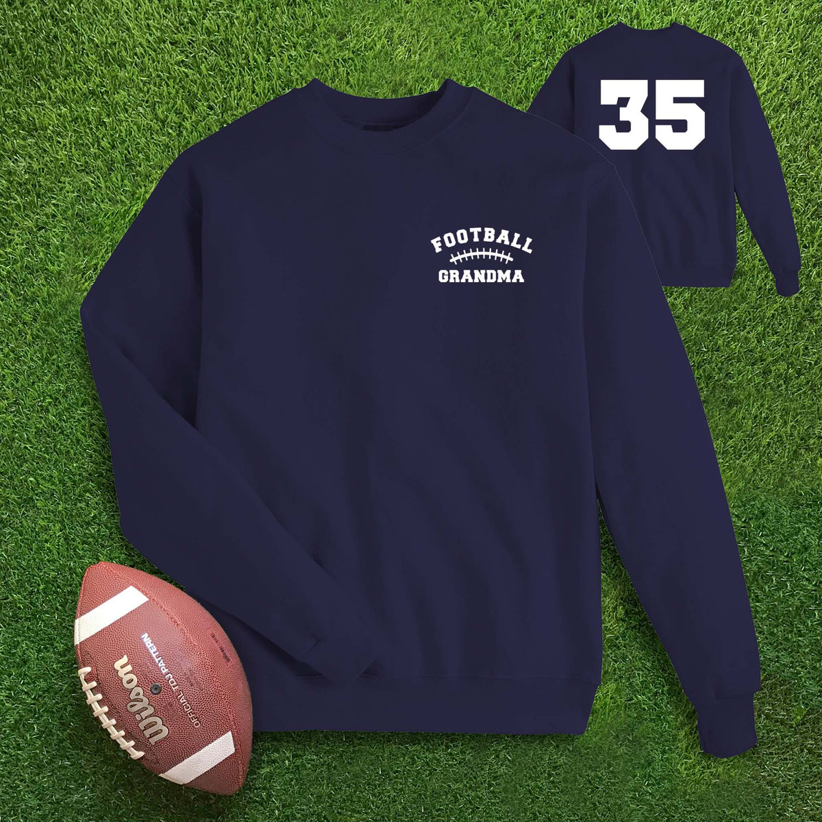 Football Laces Grandma Custom Sweatshirt