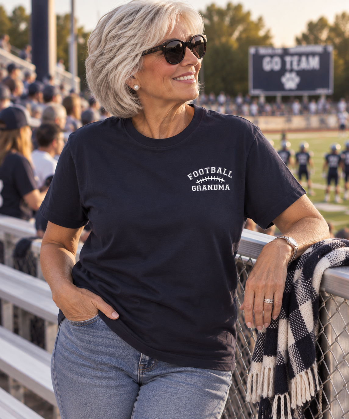 Football Laces Grandma Custom T-shirt