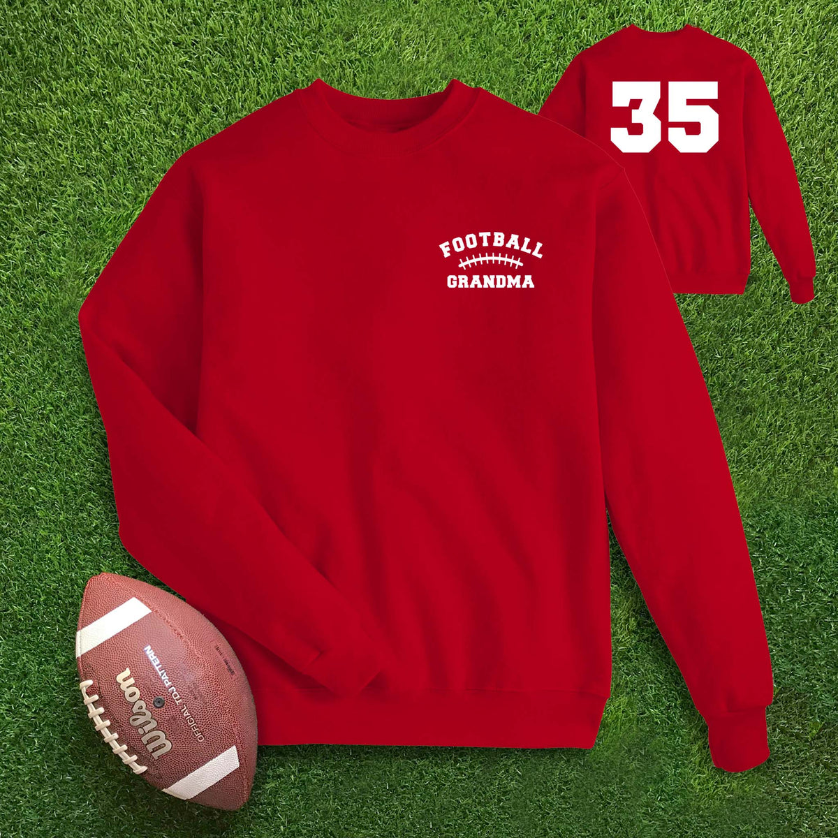 Football Laces Grandma Custom Sweatshirt