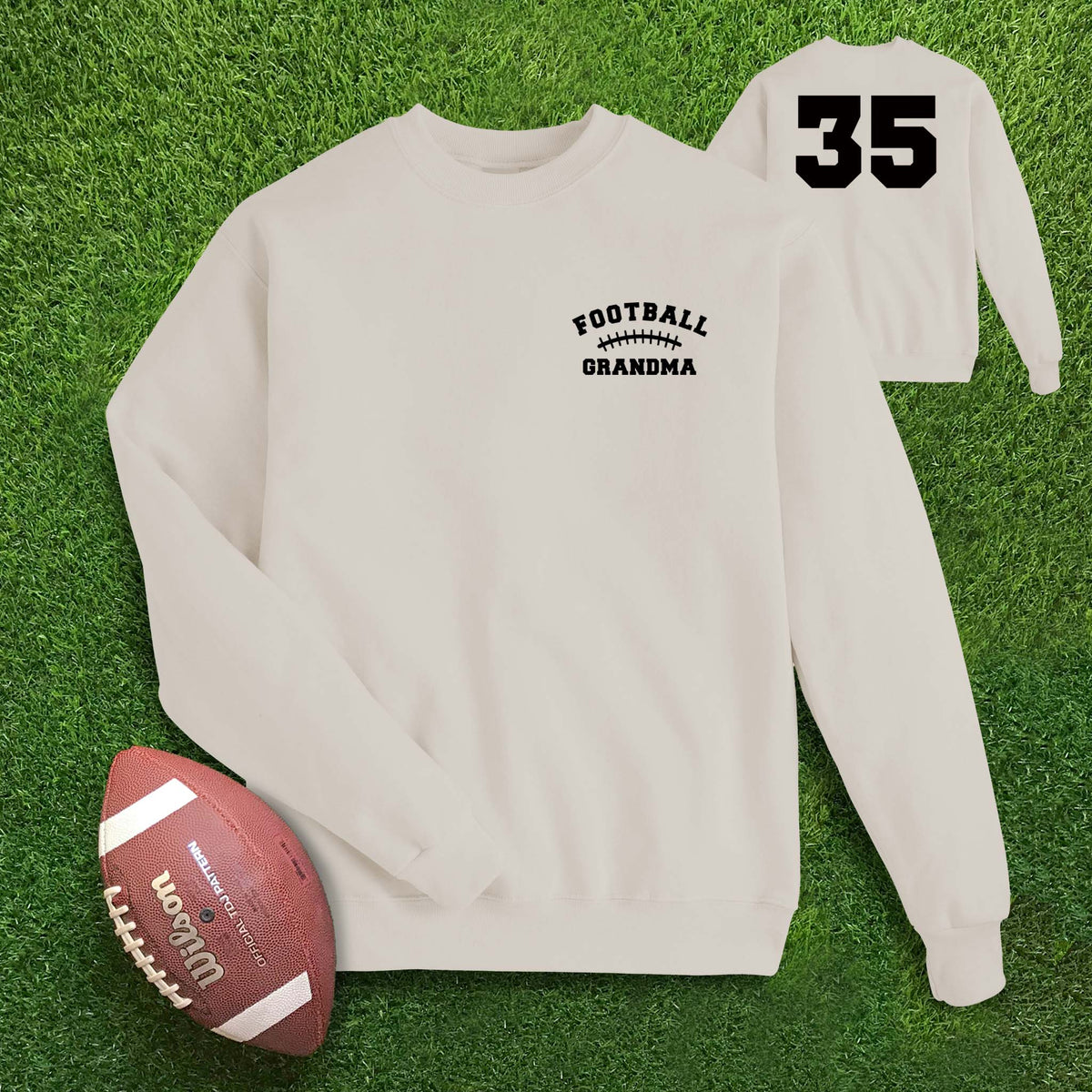 Football Laces Grandma Custom Sweatshirt