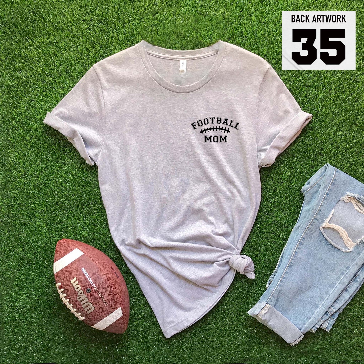 Football Laces Mom Custom T-shirt