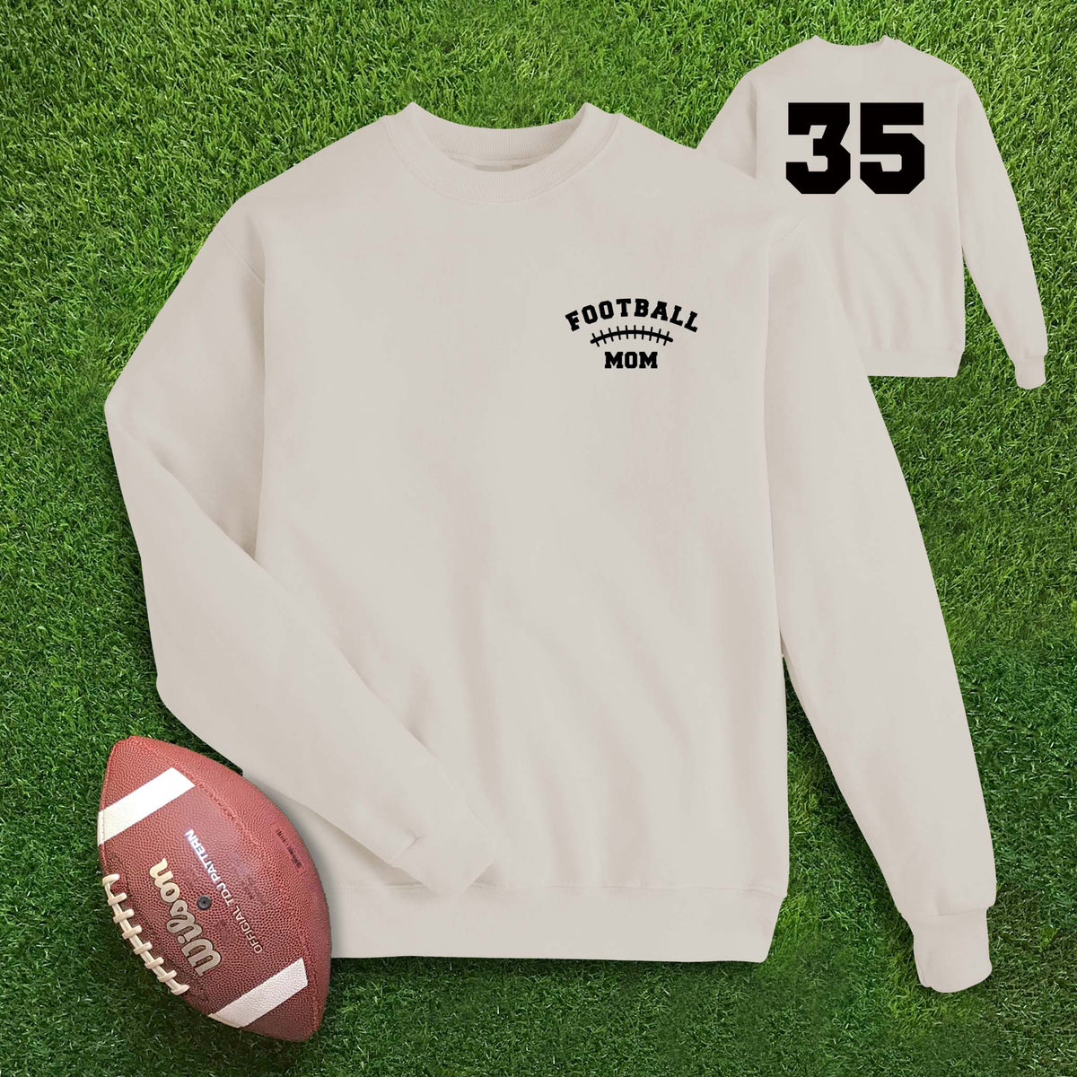 Football Laces Mom Custom Sweatshirt