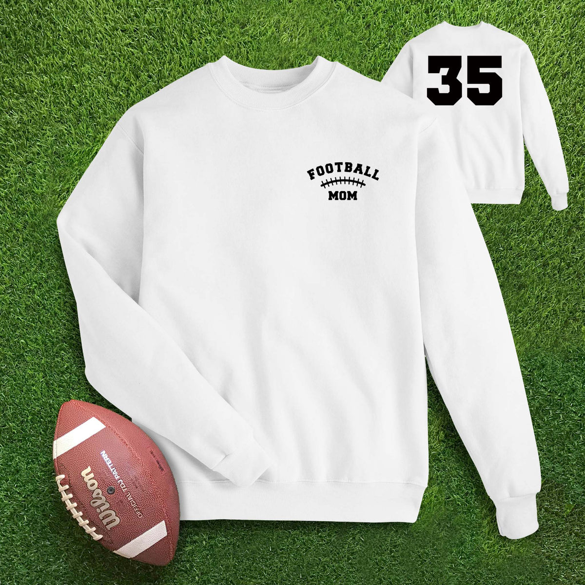 Football Laces Mom Custom Sweatshirt