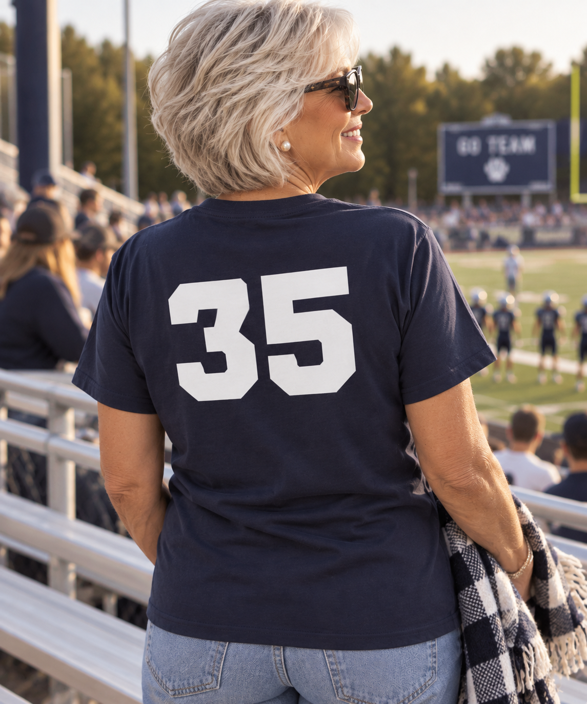 Football Laces Grandma Custom T-shirt