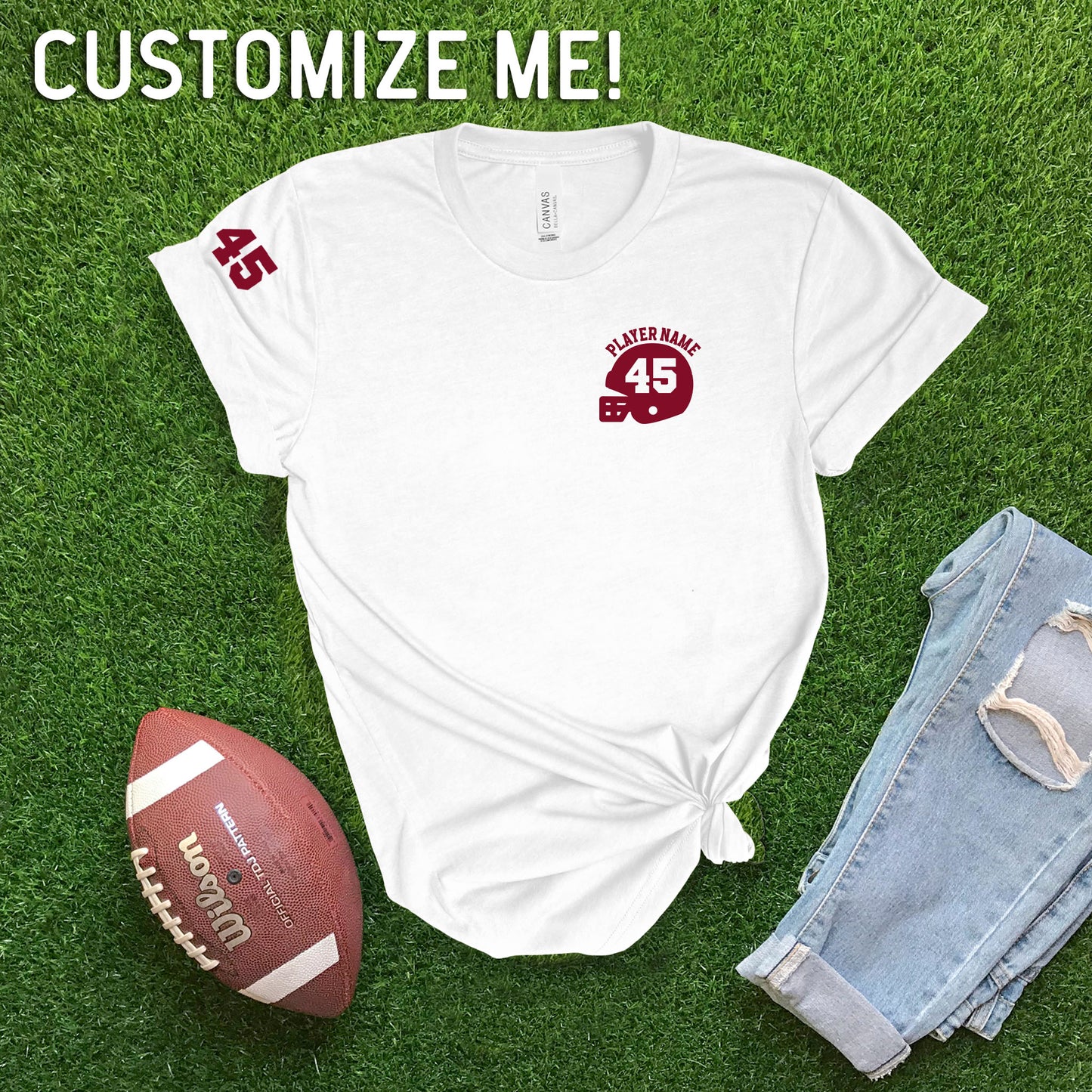 Football Helmet CUSTOM T-shirt