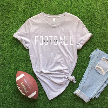 Football Mama - Heather Grey T-shirt