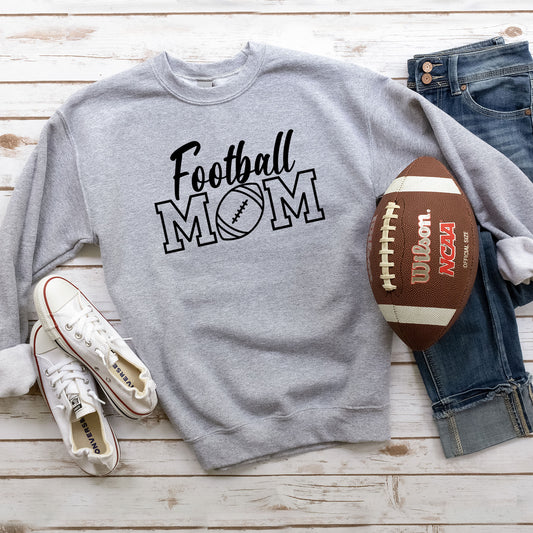 Football Mom - Heather Grey Sweatshirt