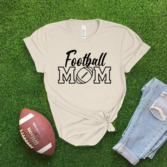 Football Mom - Vanilla T-shirt