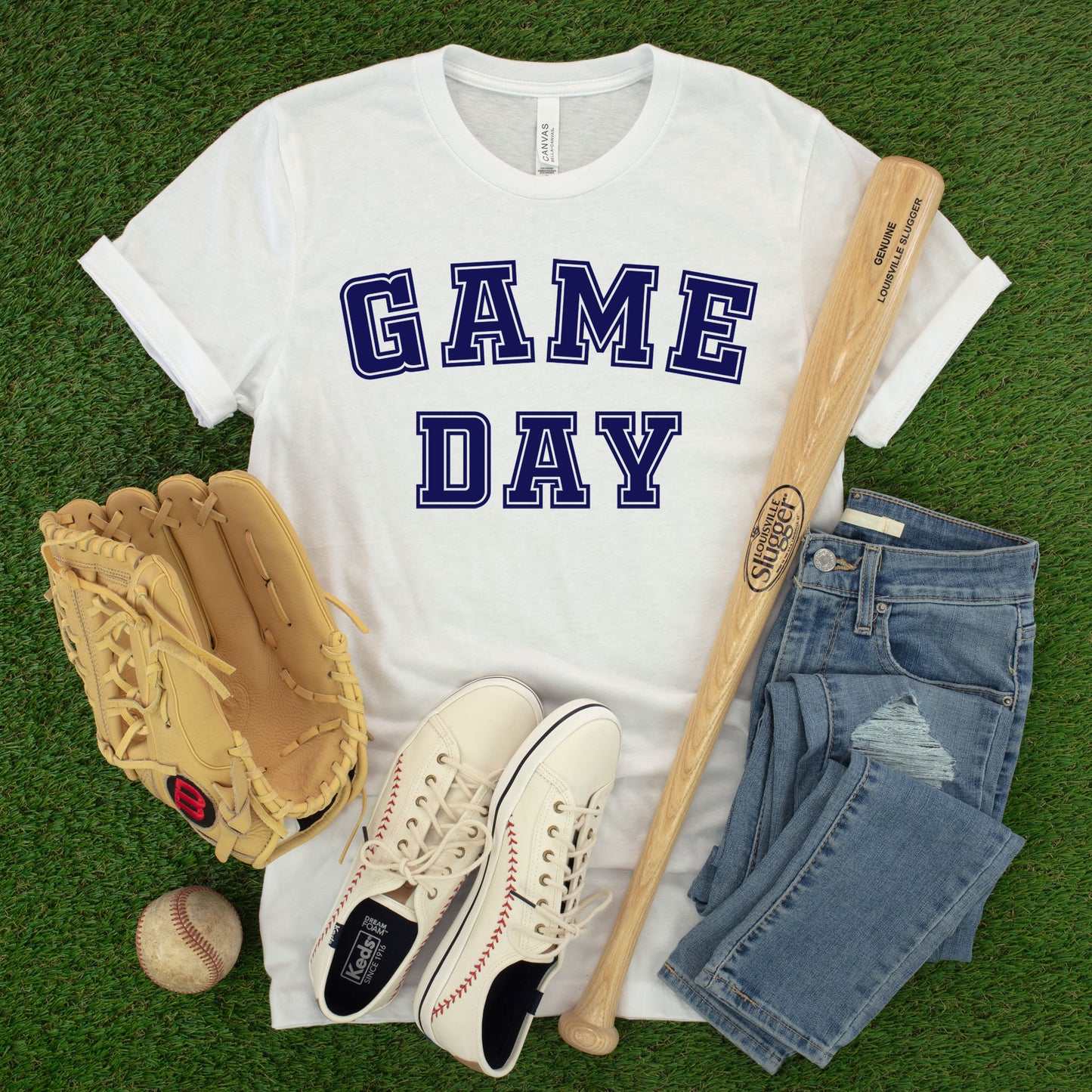 "Game Day" White T-shirt  (Adult Only)