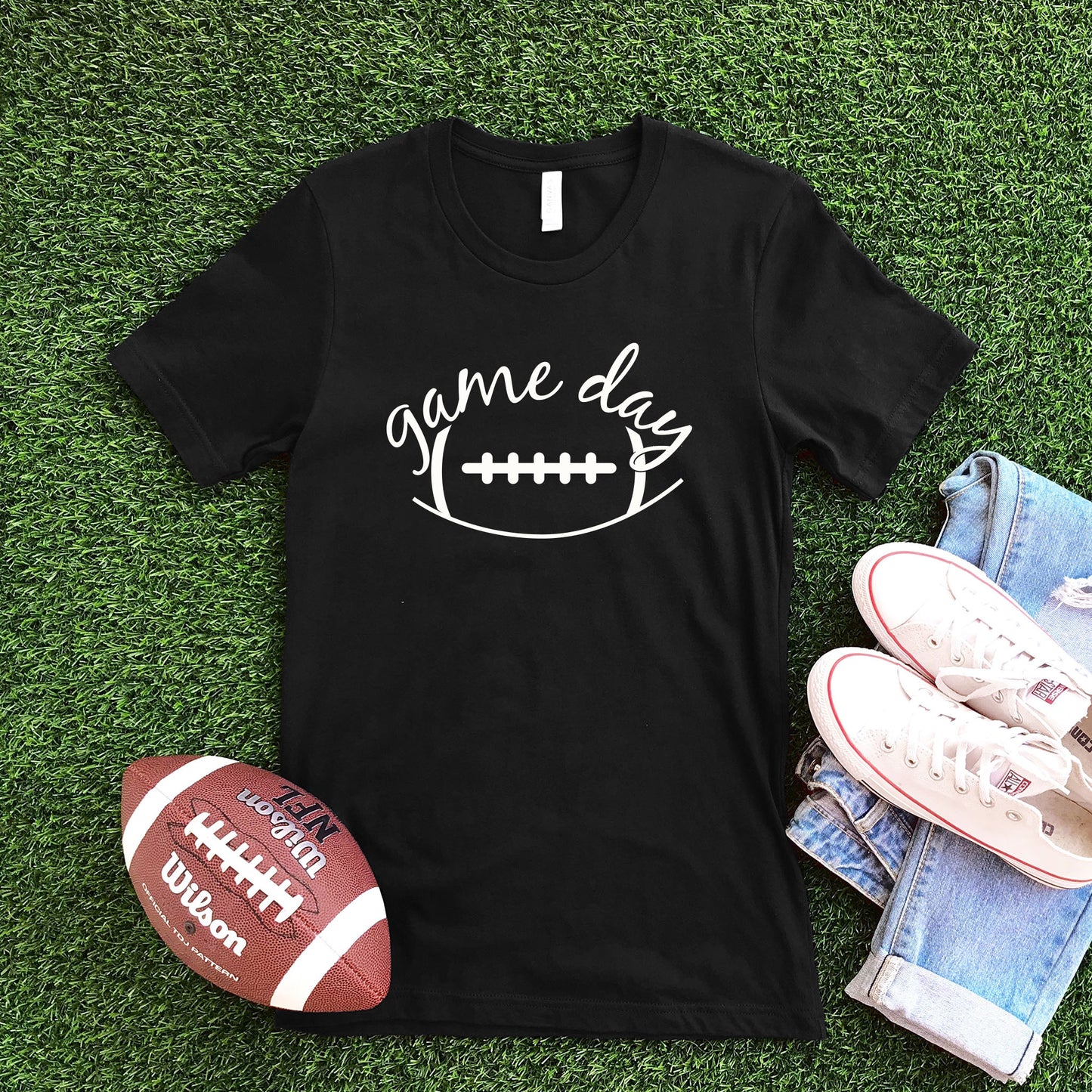 Football Game Day - Black T-shirt