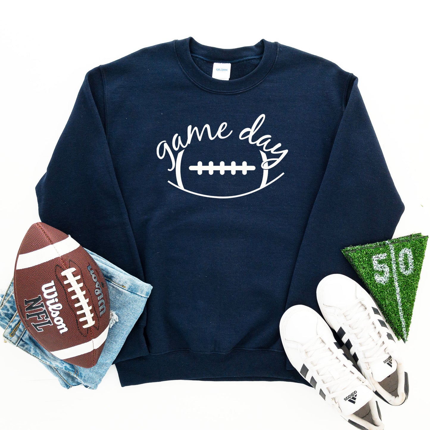 Football Game Day Adult Sweatshirt