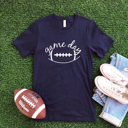 Football Game Day - Navy T-shirt