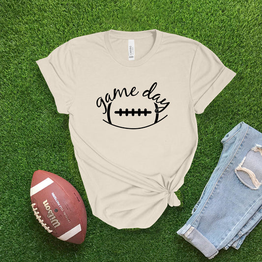 Football Game Day - Vanilla T-shirt