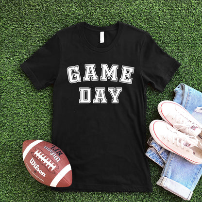 Varsity Game Day - Black T-shirt