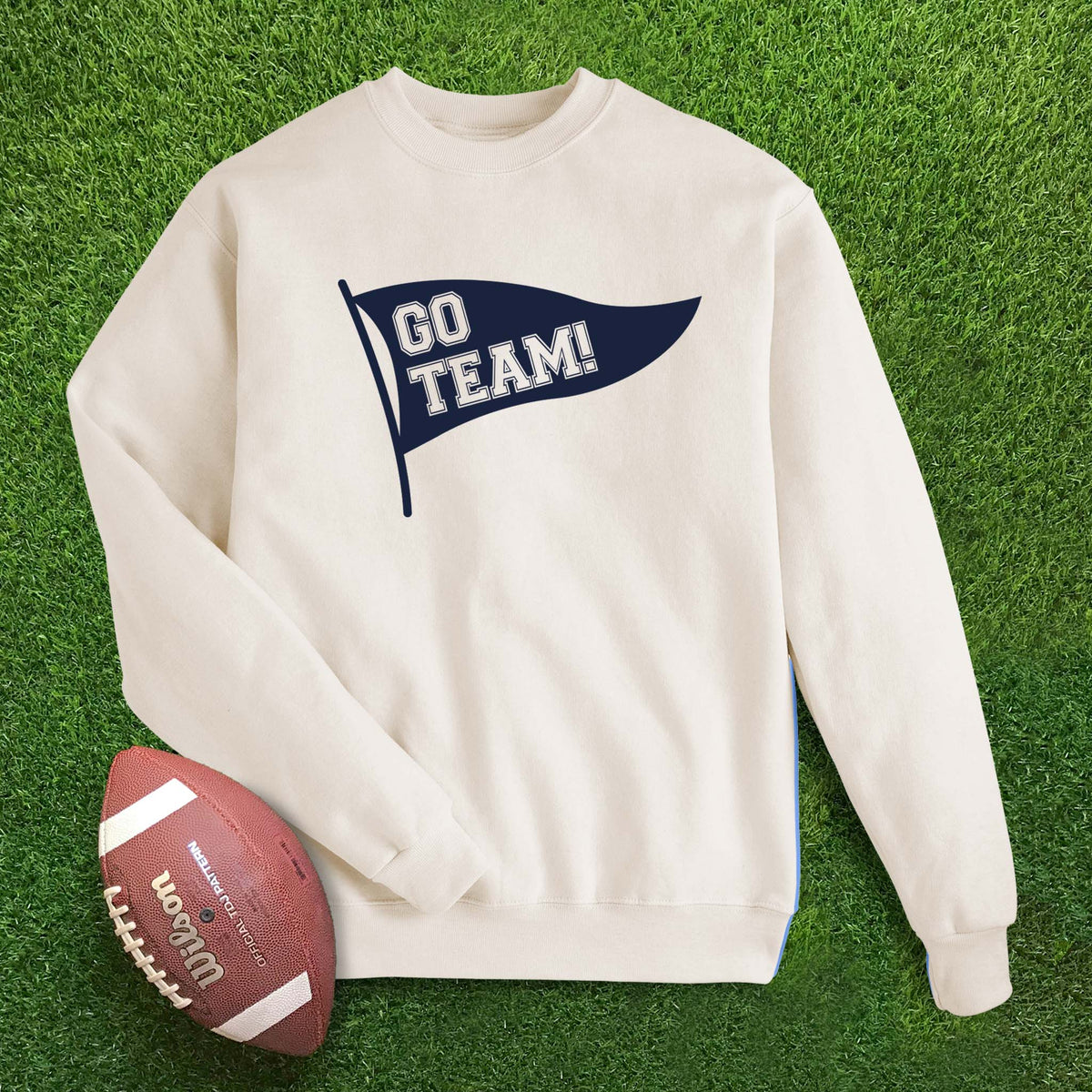 Go Team Pennant Banner Youth Sweatshirt
