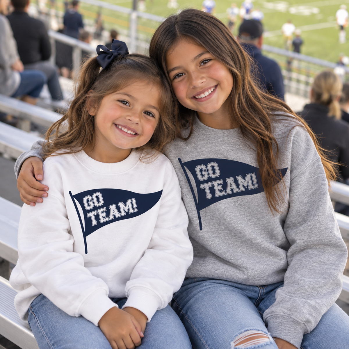 Go Team Pennant Banner Youth Sweatshirt