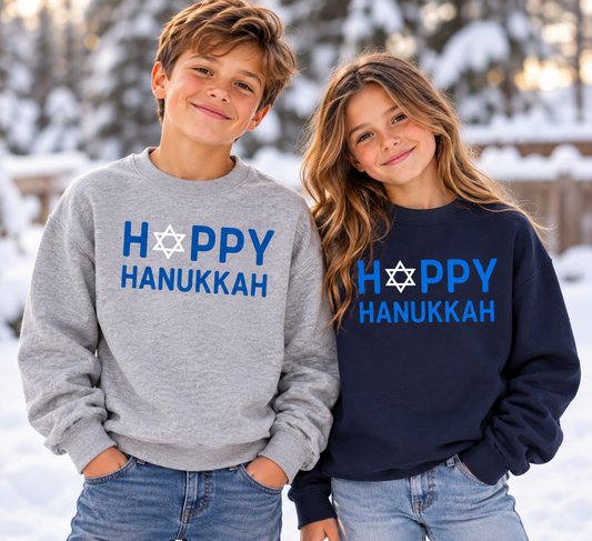 Happy Hanukkah Holiday Youth Sweatshirt