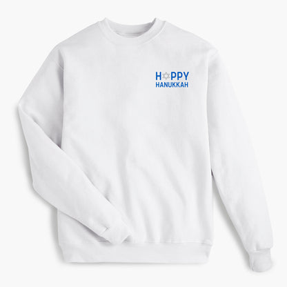 Pocket Happy Hanukkah - White Sweatshirt