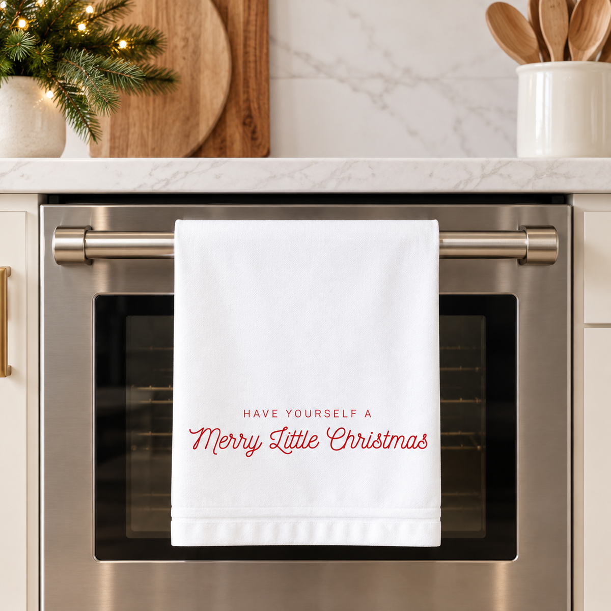 Have Yourself A Merry Little Christmas Holiday Kitchen Towel