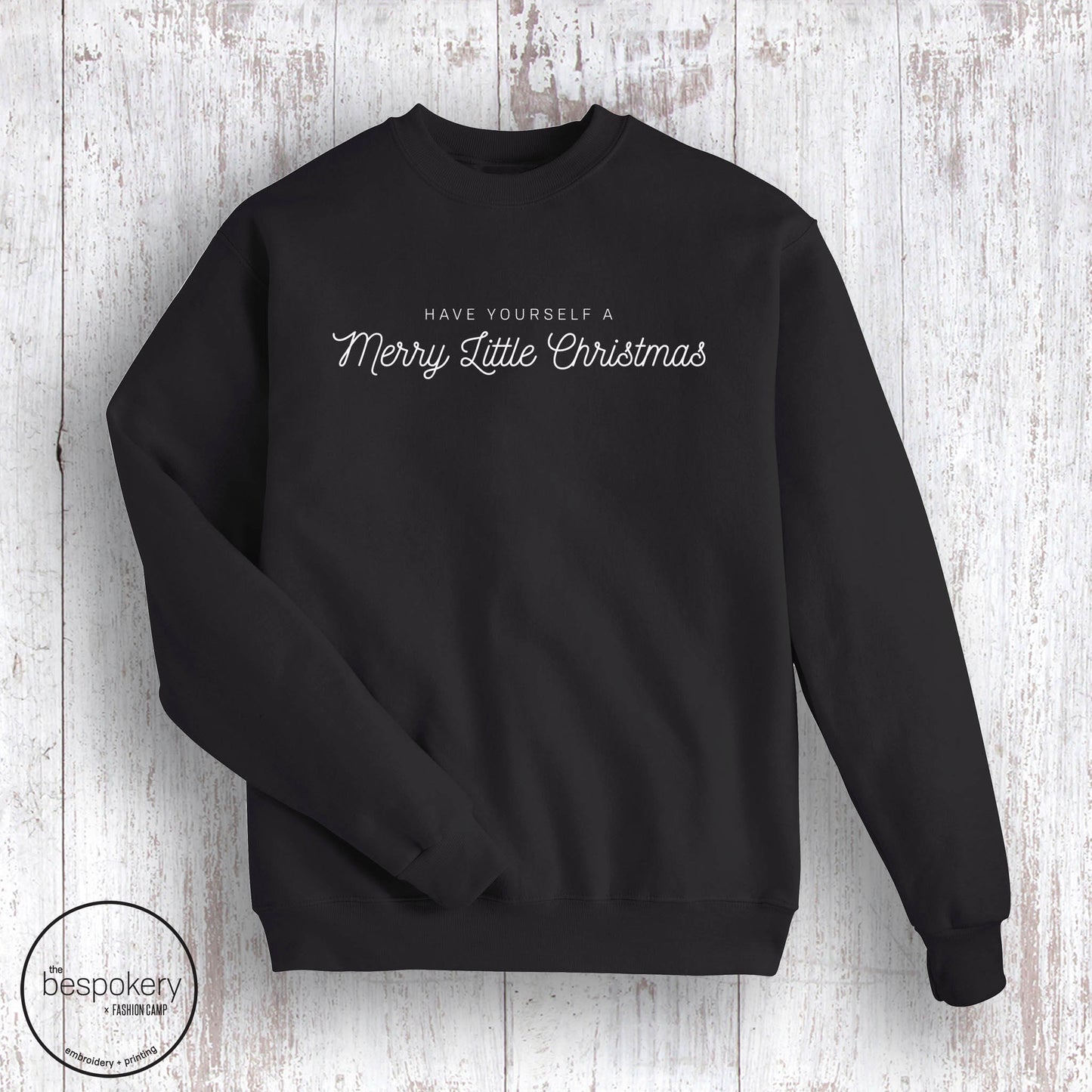 Merry Little Christmas Sweatshirt- Black (Adult Only)