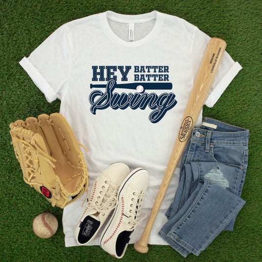 "Hey Batter Batter" - White T-Shirt