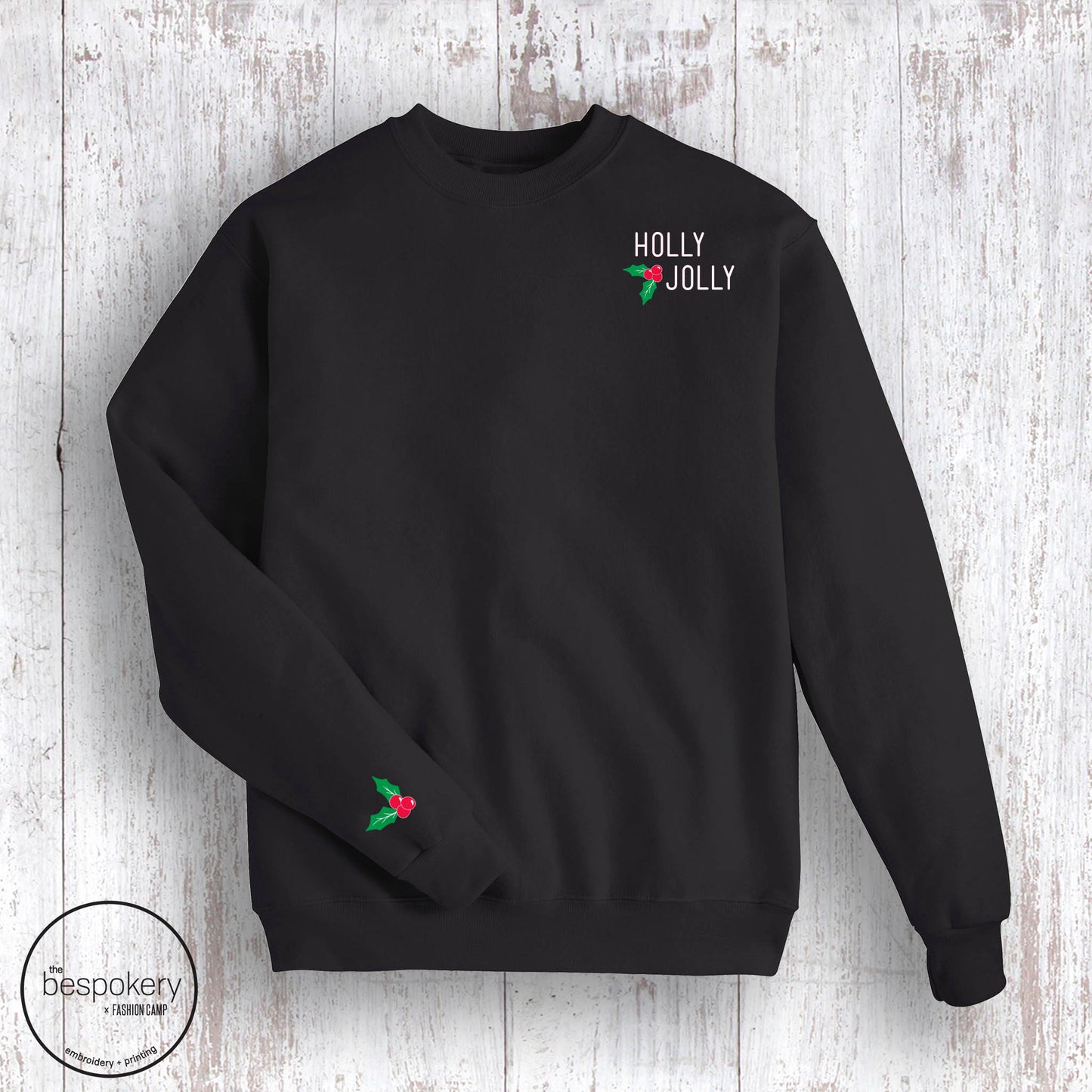 Holly Jolly Sweatshirt- Black (Adult Only)