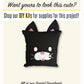 Kitty Pillow Sewing Pattern - Digital Download