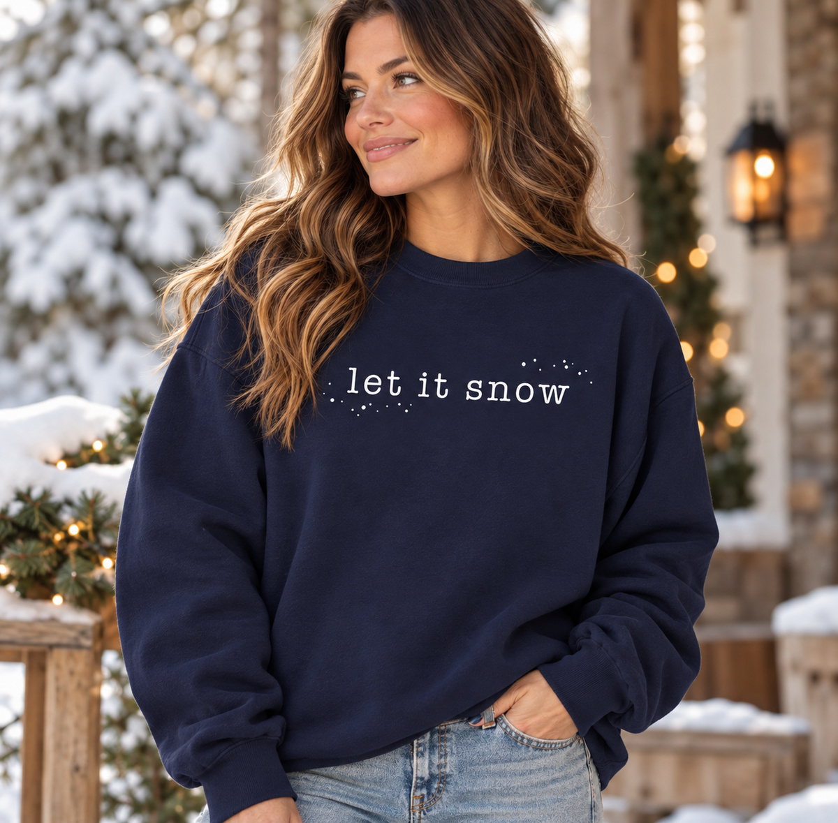 Let It Snow Holiday Adult Sweatshirt
