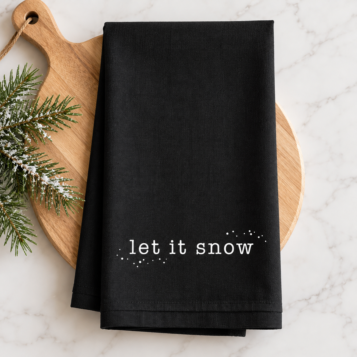 Let It Snow Holiday Kitchen Towel