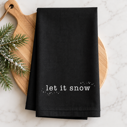 Let It Snow Holiday Kitchen Towel