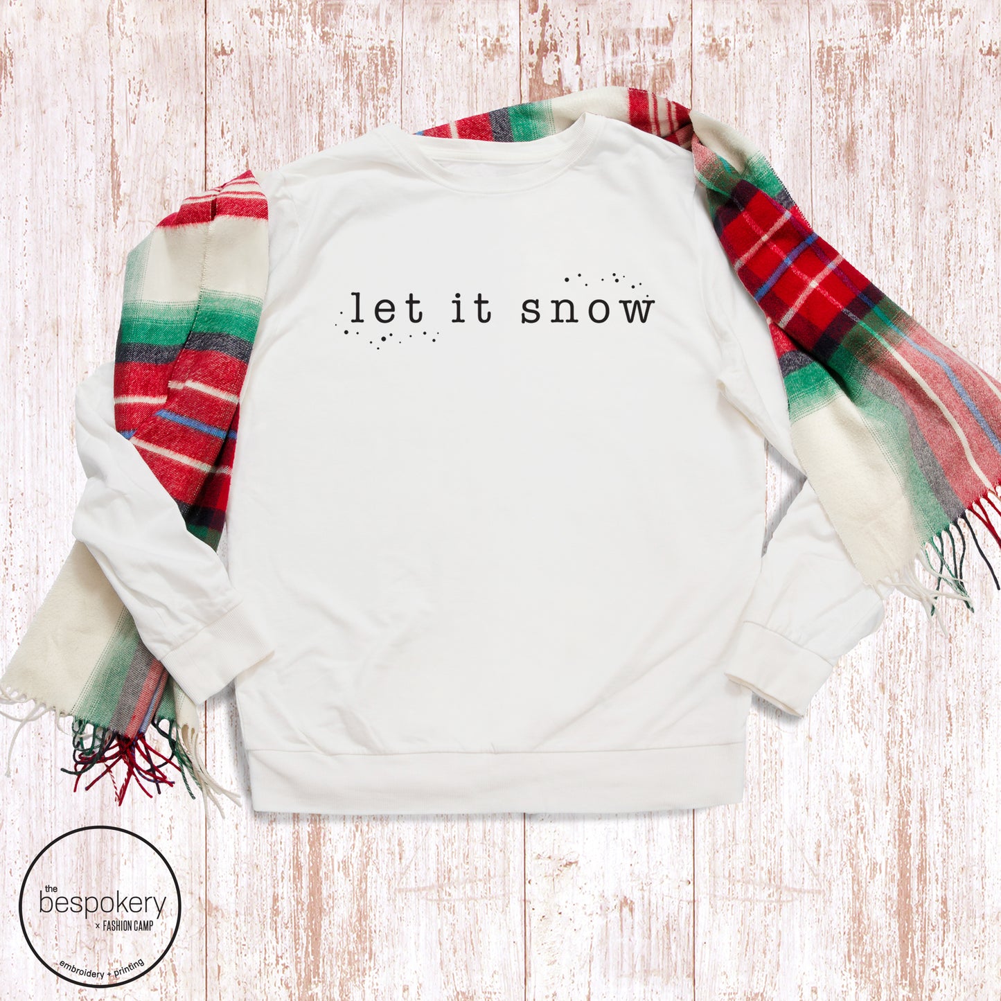 Let It Snow Sweatshirt- White (Youth + Adult)