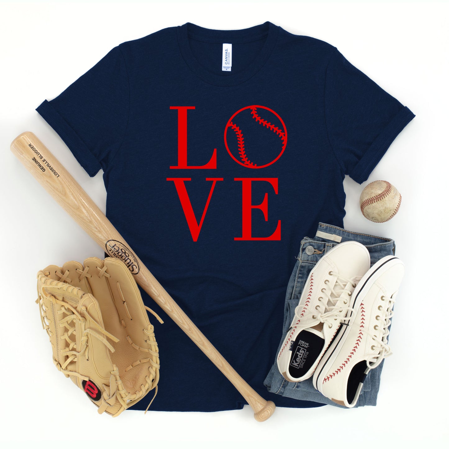 "Love Baseball" - Navy T-Shirt