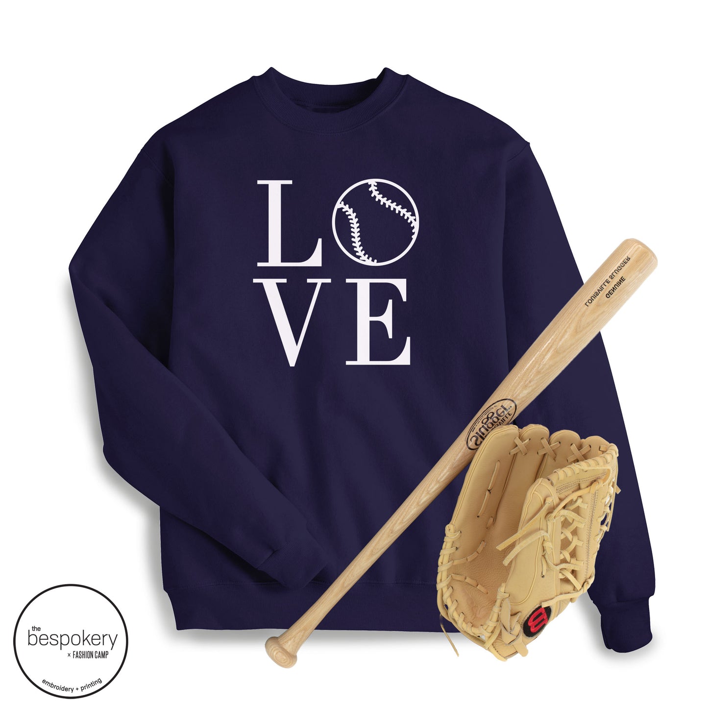 "Love Baseball" Navy Sweatshirt - (Adult Only)