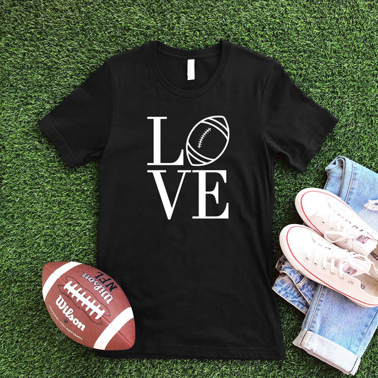 LOVE Football - Black T-shirt