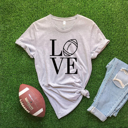 LOVE Football - Heather Grey T-shirt