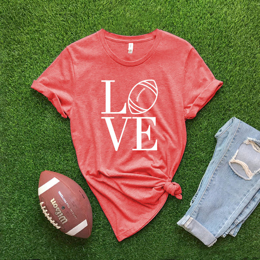 LOVE Football - Heather Red T-shirt