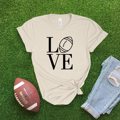 LOVE Football - Vanilla T-shirt