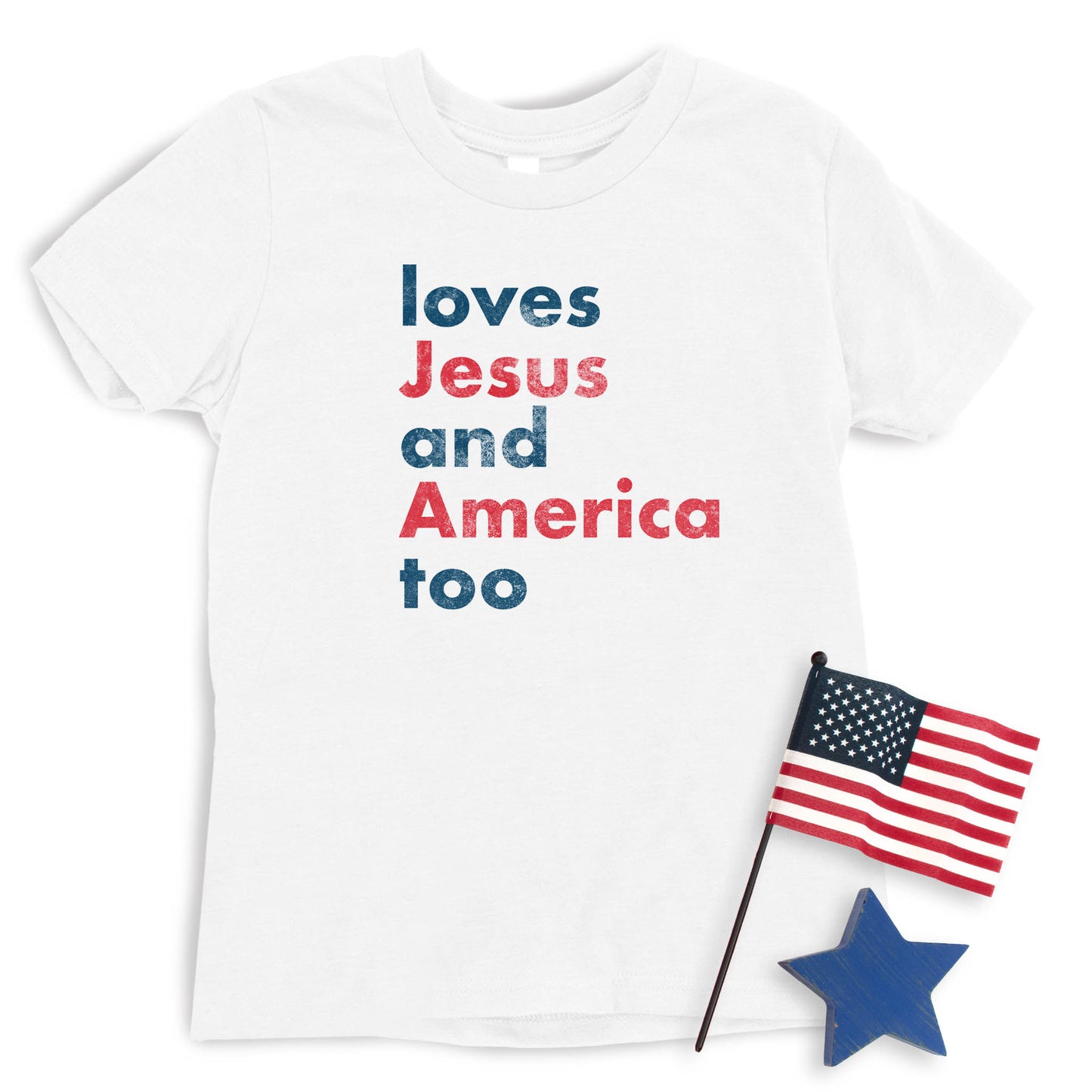 Loves Jesus And America Too T-shirt