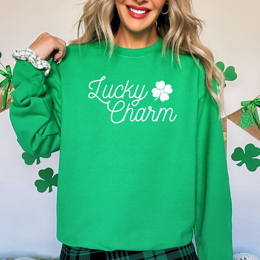 "Lucky Charm" -Kelly Green Sweatshirt