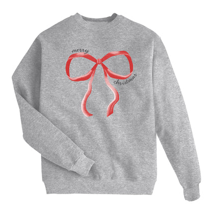 Merry Holiday Bow Sweatshirt